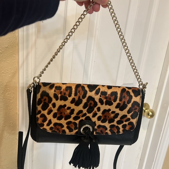 Kate Spade Ocelot Leopard Calf Hair evening clutch/crossbody. HOST PICK - Picture 5 of 8